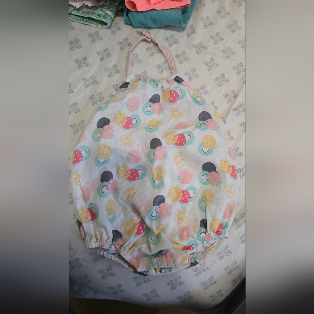 Colorful Fruit Pattern Baby Bubble Romper